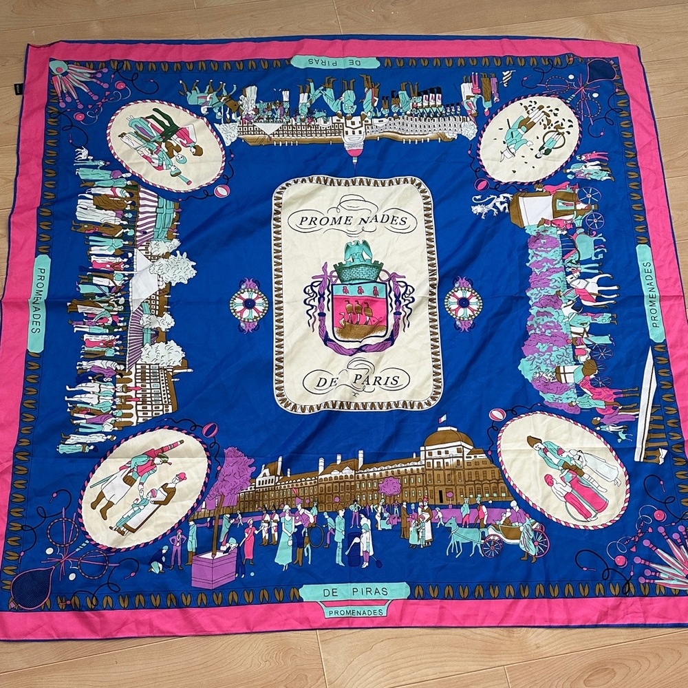 Colorful Parisian Themed Scarf